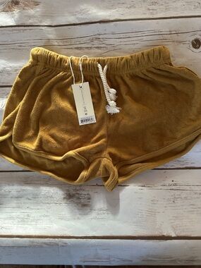 Rylee + Cru brown terry shorts